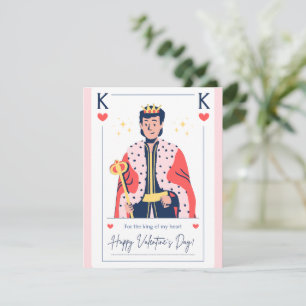 Correspondance Valentine Roi de mon Cœur Carte à Jouer