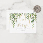 Correspondance Végétation romantique Garland Mariage Carte de rem (Devant/Arrière en situation)