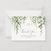 Correspondance Végétation romantique Garland Mariage Carte de rem (Devant)