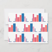 Correspondance Ver de livre sur carte de note bleue (Dos)