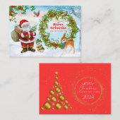 Correspondance "Voeux les plus chauds : une carte de Noël déborda (Devant / Derrière)