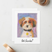 Correspondance Vous avez des collations ? Carte de chien (Devant/Arrière en situation)