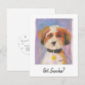 Correspondance Vous avez des collations ? Carte de chien (Devant / Derrière)