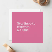 Correspondance Vous devez impressionner Aucune carte de note (Devant/Arrière en situation)