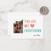 Correspondance Vous êtes ma carte de Saint Valentin (Devant/Arrière en situation)