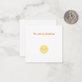 Correspondance Vous Êtes Mon Sunshine Mini Carte de Note Merci (Devant/Arrière en situation)