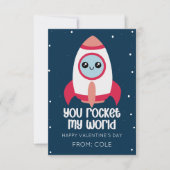 Correspondance Vous Rocketez Mon Monde Carte de la Saint-Valentin (Devant)