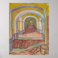 Corridor in de Asiel door Vincent Van Gogh