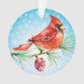 CORRIGÉ : Cardinal - Ornement d'oiseaux rouges (devant)