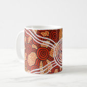 Corroboree II Aboriginal Art Koffiemok (Voorkant links)
