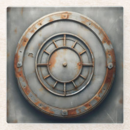 corroded metal object glazen onderzetter