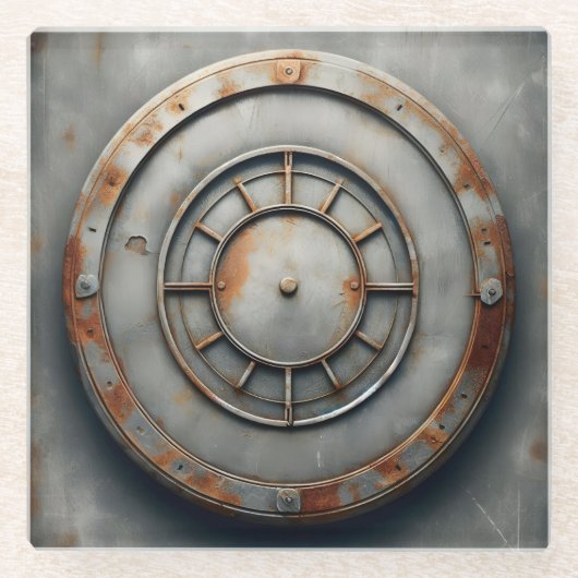 corroded metal object glazen onderzetter (Voorkant)