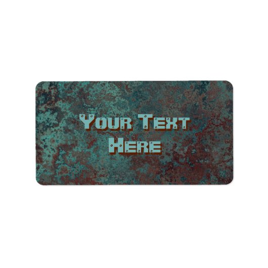 Corrosie-"Koper"-afdrukmedium Etiket (Voorkant)