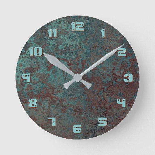 Corrosion "cuivre", horloge d'impression 'nombres' (Recto)