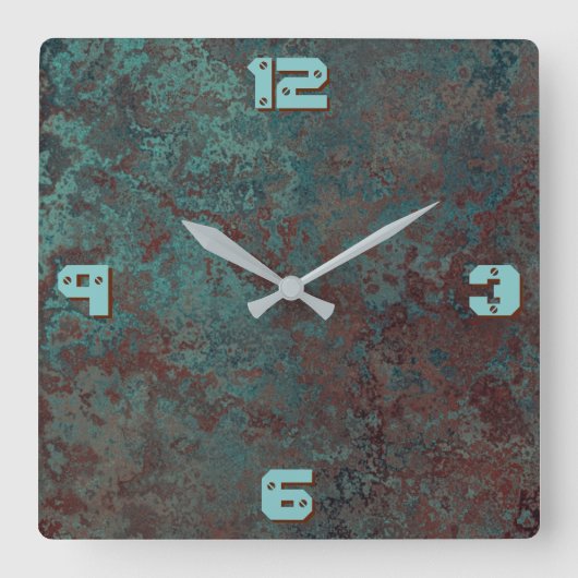 Corrosion "cuivre" horloge d'impression 'numéros'  (Recto)