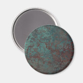 Corrosion "Cuivre" impression frigo aimant rond (Recto/Verso)
