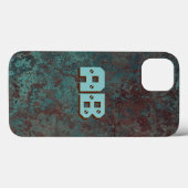 Corrosion "cuivre" imprimé Monogramme coque iphone (Verso (horizontal))