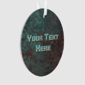 Corrosion "cuivre" imprimé Texte acrylique rond (devant)