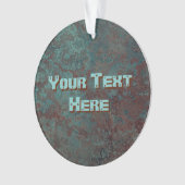 Corrosion "cuivre" imprimé Texte acrylique rond (devant)