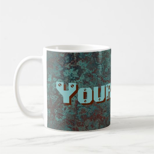 Corrosion "Cuivre" Votre nom imprimer tasse (Gauche)
