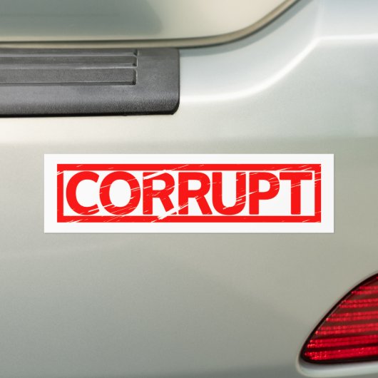 Corrupt Stamp Bumpersticker (Op auto)