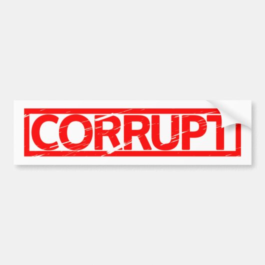 Corrupt Stamp Bumpersticker (Voorkant)