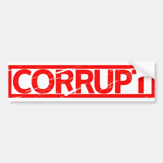Corrupt Stamp Bumpersticker (Voorkant)