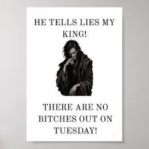 Corrupte Adviseur Sabotage Koning Middeleeuwse Mem Poster