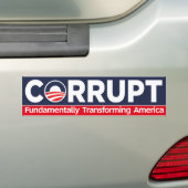 Corruptie - Amerika fundamenteel transformeren Bumpersticker (Op auto)