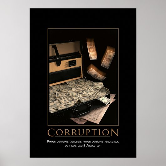 Corruptie Motivatie Poster (Voorkant)