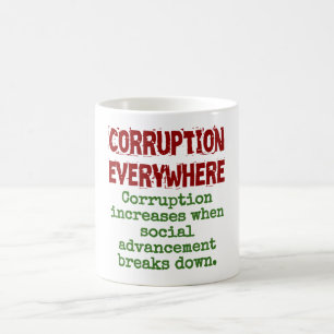 corruptie neemt toe bij sociale vooruitgang - cvdr koffiemok