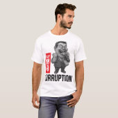 Corruptiebestrijding | Karikatuur schets kunst T-shirt (Voorkant volledig)
