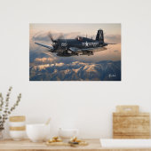 Corsair en de bergen poster (Keuken)