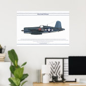 Corsair USA VMF-214 2 Poster (Thuiskantoor)