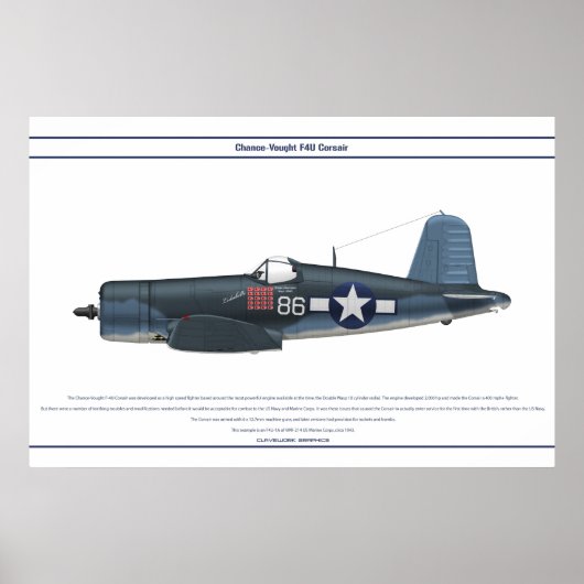 Corsair USA VMF-214 2 Poster (Voorkant)