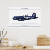 Corsair USA VMF-232 Poster (Keuken)
