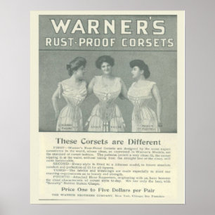  Corset Advertisement, Warners Rust Proof Poster