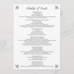  Corset Bachelorette Schedule of Events Programma