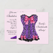 Corset Imprimé Léopard Rose & Violet Invitation En (Devant / Derrière)