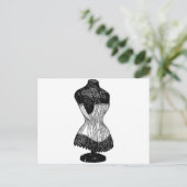 Corset-kledingformulier Briefkaart (Staand voorkant)