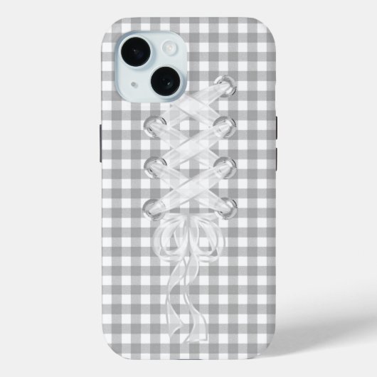 Corset lint lacing op Gingham Case-Mate iPhone Case (Achterkant)