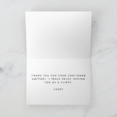  Corset Logo Lingerie Client Dank u Kaart (Binnen)