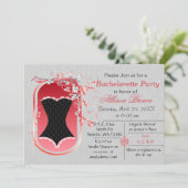 corset noir élégant invitation de la fête de bache (Debout devant)