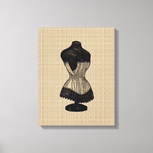  corset op canvas afdruk (Voorkant)
