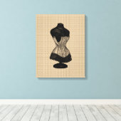  corset op canvas afdruk (Insitu (Houten vloer))