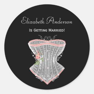  Corset Personal Lingerie Vrijgezellenfeest Ronde Sticker