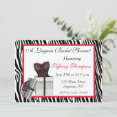 Corset Zebra Shower-uitnodiging Kaart (Staand voorkant)