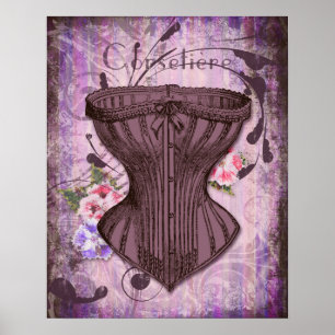 Corsetiere I Corset-illustratie Poster
