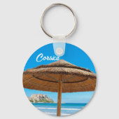 Corsica Calvi Citadel en Strand Souvenir Sleutelhanger (Achterkant)
