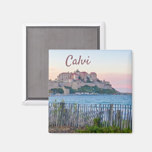 Corsica Calvi Sunset Souvenir Magneet (Voorkant / Achterkant)